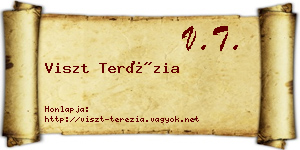Viszt Terézia névjegykártya